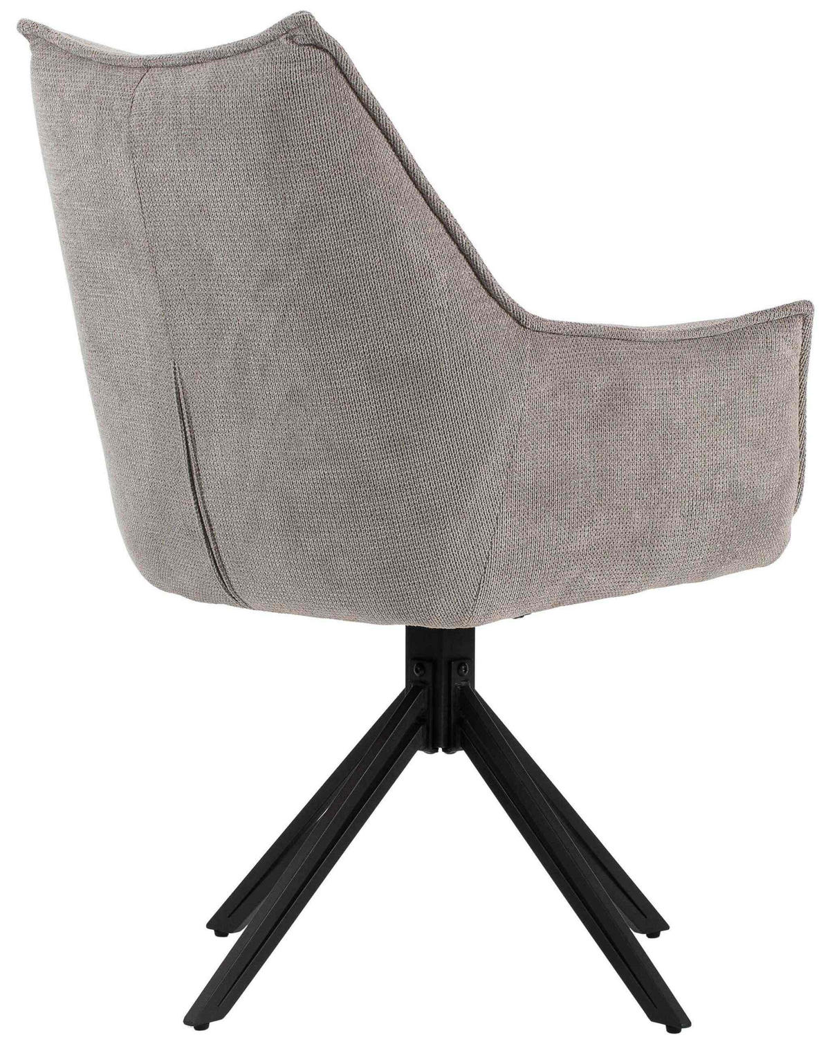 ESSZIMMERSTUHL Ginosa drehbar 2er-Set - Beige/Hellgrau, Textil/Metall (62/90/66cm) - Mr. Deko