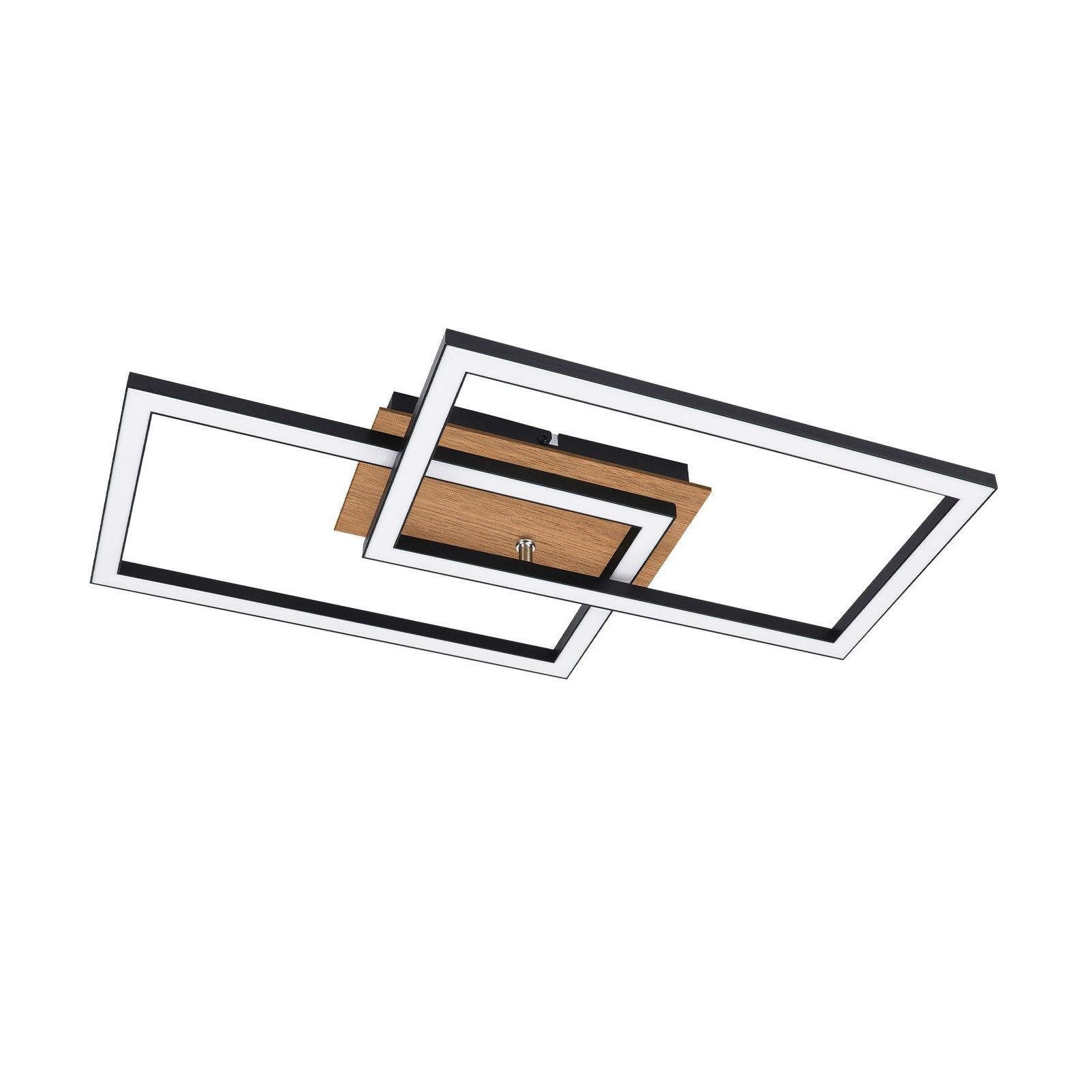 LED-DECKENLEUCHTE Ratingen 50/30/6.1 cm - Schwarz, Metall (50/30/6.1cm) - Nettlife