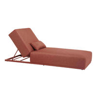 SONNENLIEGE, Terrakotta - Pink, Metall (90/80/213cm) - Oviala