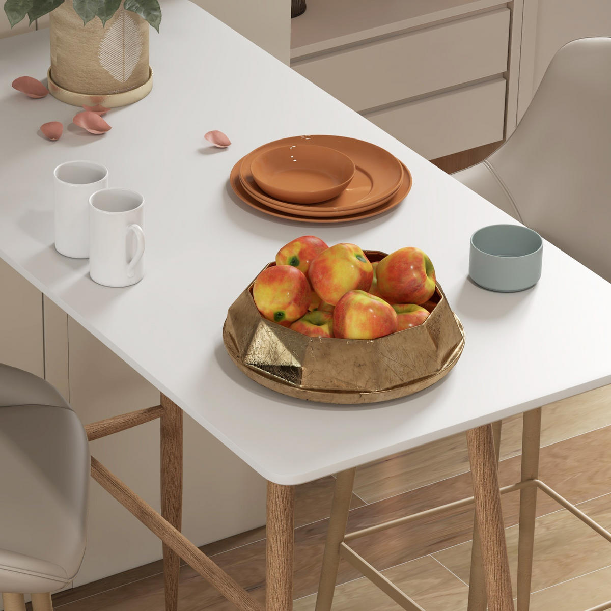 BARTISCH DE-14725 rechteckig für 4 Personen mit Holzdekor Weiß - Weiß, Holzwerkstoff (120/60/98cm) - ComfortXL