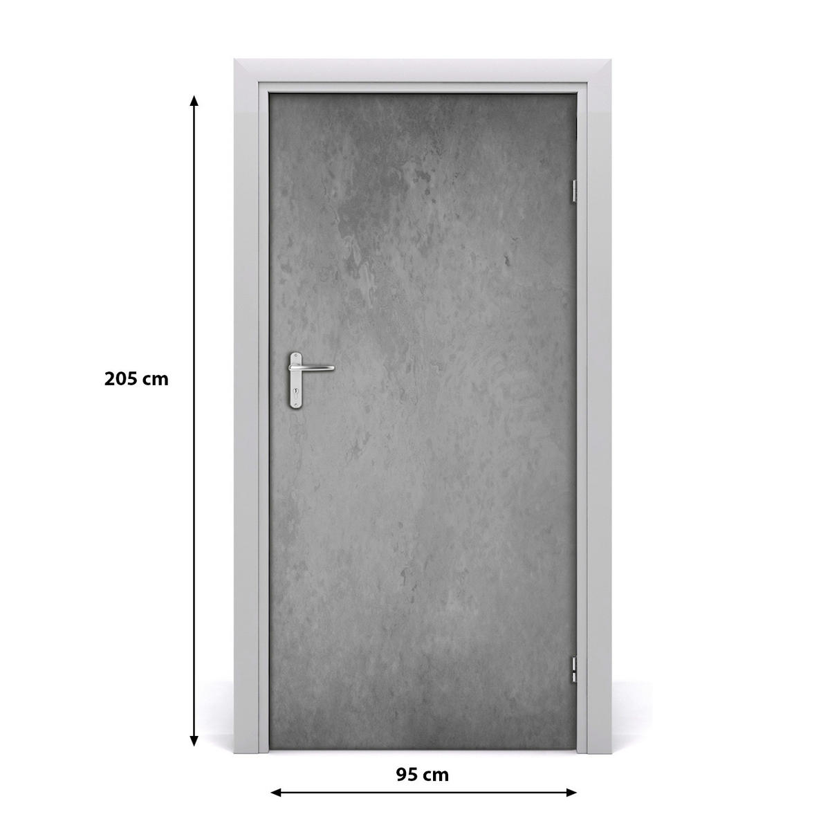 TÜRAUFKLEBER 95x205 cm Dekorativ für Türen - Dunkelgrau, Kunststoff (95/205/0.01cm) - TULUP