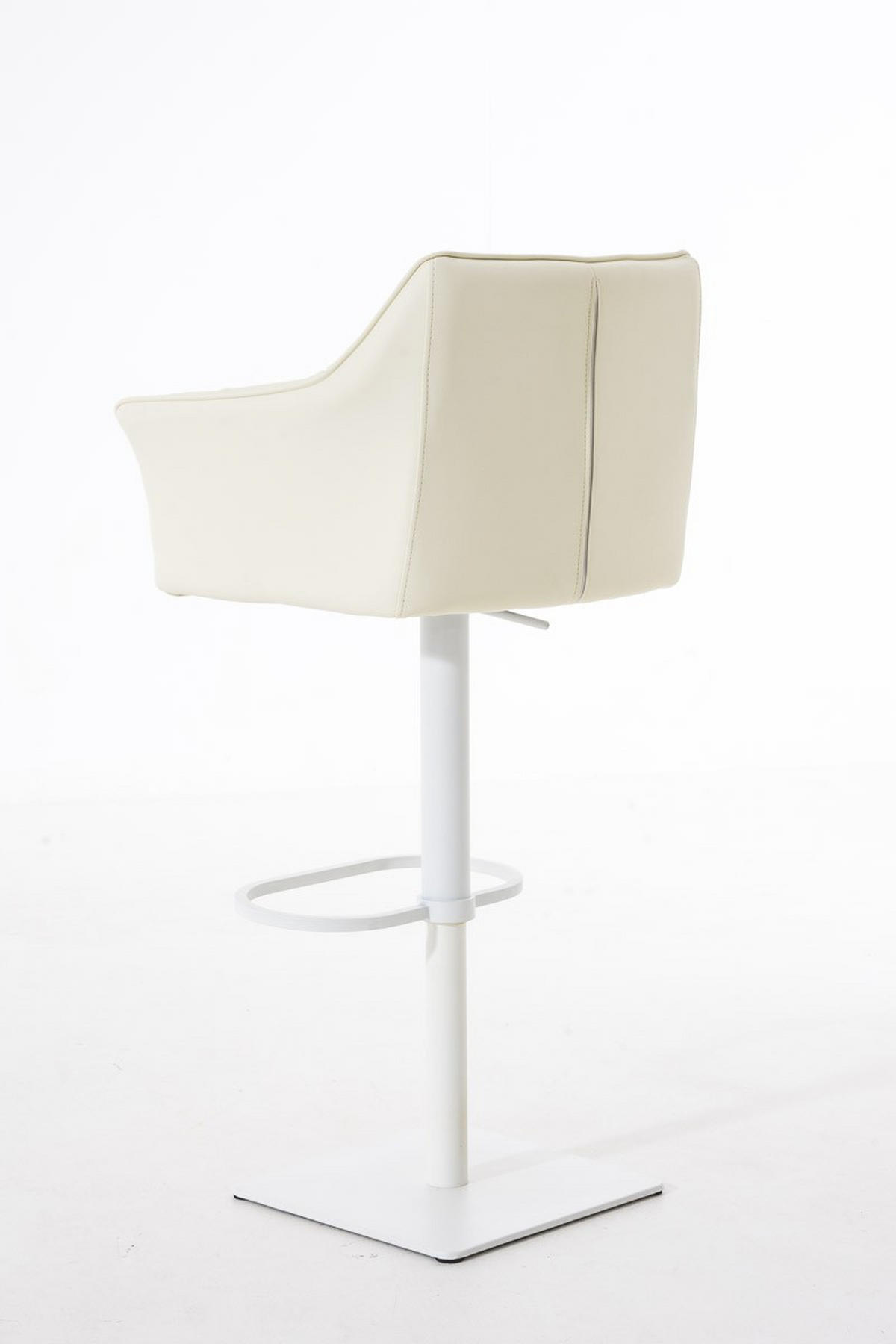 BARHOCKER Damaso 88x64x45 cm creme - Creme, Leder (64/88/45cm) - furnicato