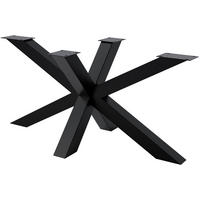 TISCHBEIN eckig 150/78/71 cm Metall Schwarz - Schwarz, Metall (150/71/78cm) - CLP