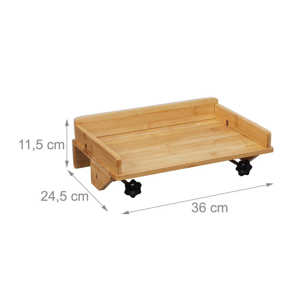 BETTABLAGE - Hellbraun, Holz (36/11.5/24.5cm) - Relaxdays