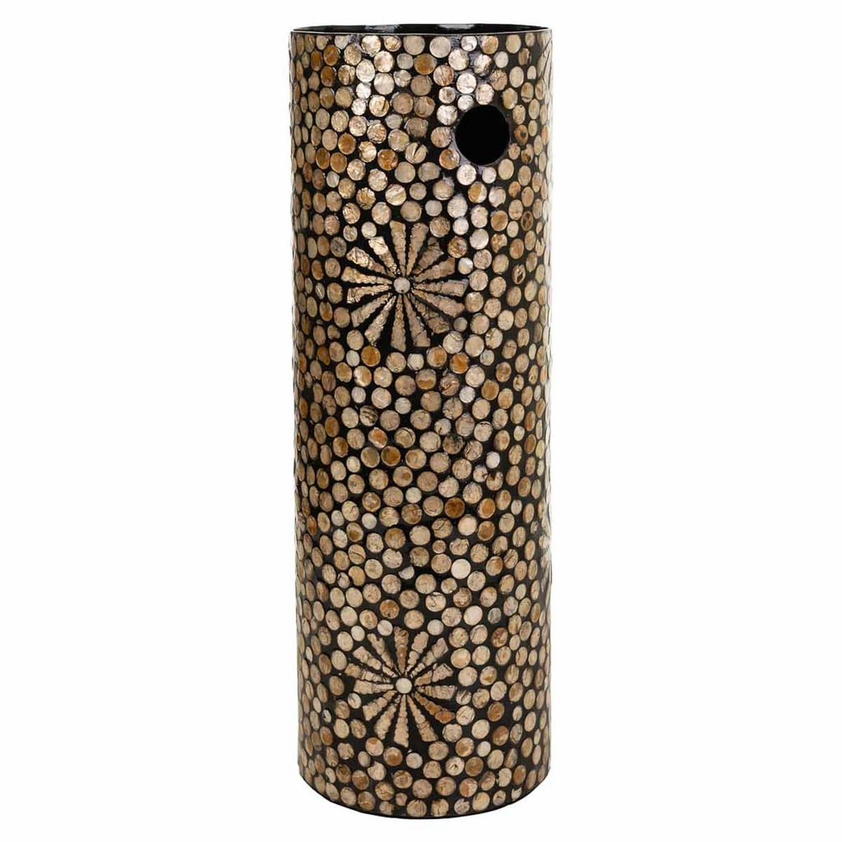 SCHIRMSTÄNDER aus Capiz, schwarz, 20x56cm - Schwarz, Holzwerkstoff (20/56/20cm) - Wanderlust