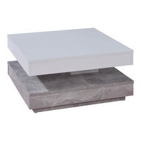 COUCHTISCH 1 Ablage Beton Dekor, weiss - Grau, Holzwerkstoff (70/70/35cm) - ebuy24