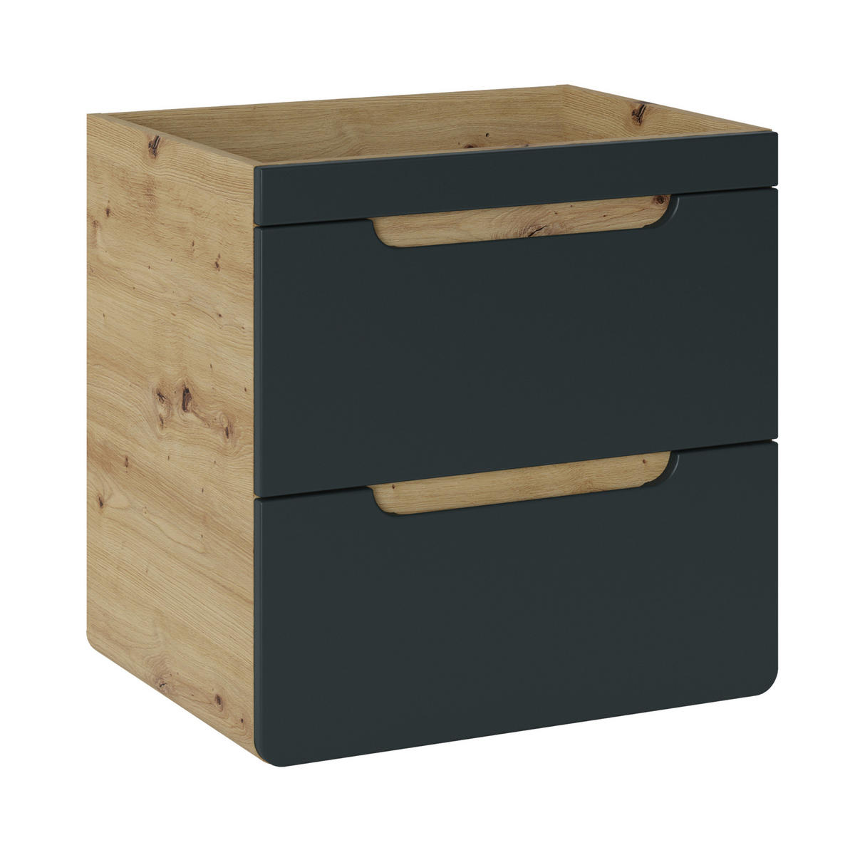 WASHTISCHKOMBI ARVIDA SET1 Eiche Grau - Grau, Glas/Holzwerkstoff (60/59/46cm) - Komodee