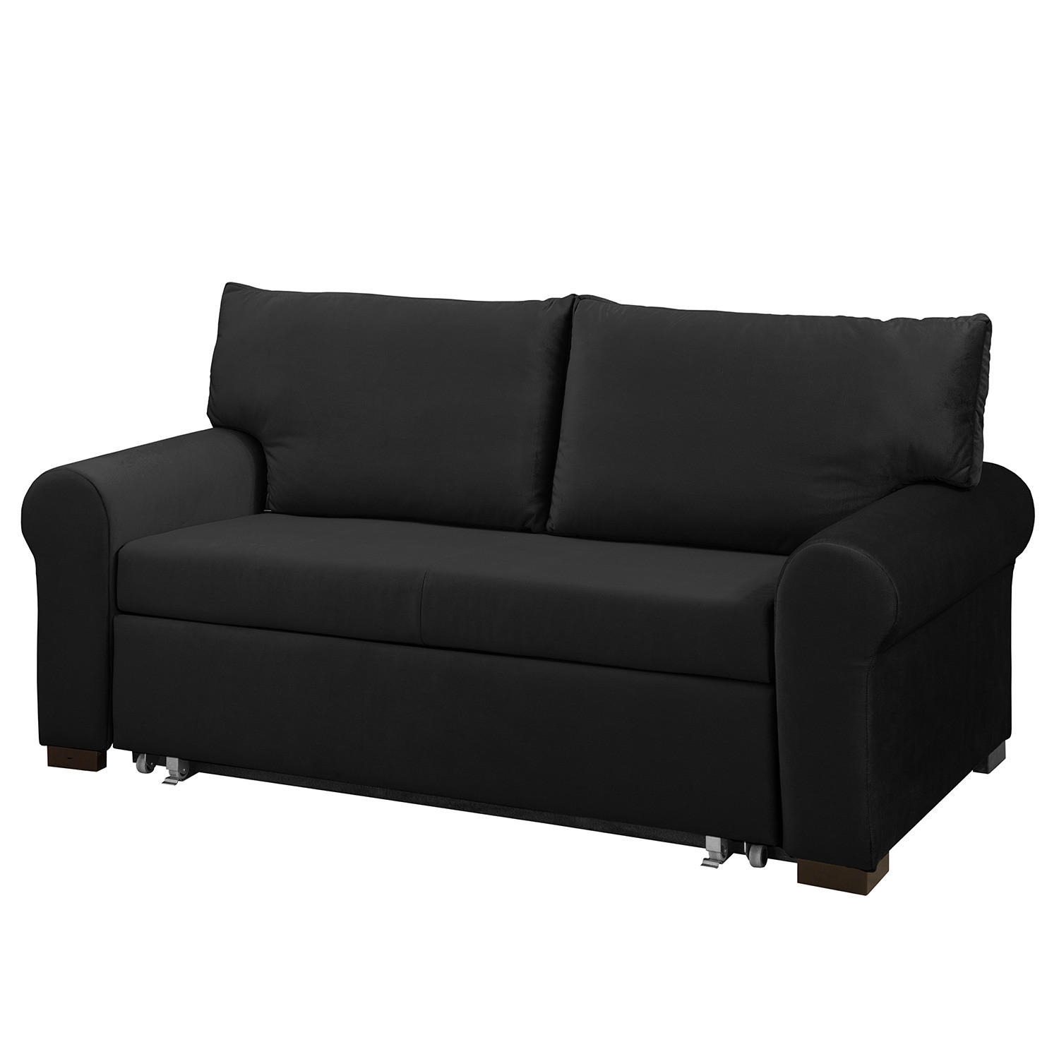 SCHLAFSOFA - Transparent/Anthrazit, Birkenholz/Textil (165/95/90cm) - home24