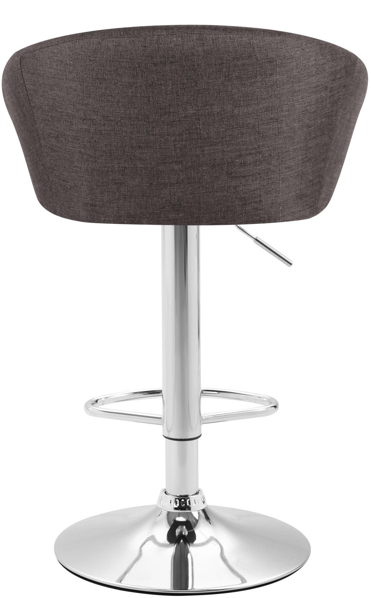 BARHOCKER Stoff dunkelgrau - Chromfarben/Dunkelgrau, Textil/Metall (55/86/51cm) - CLP
