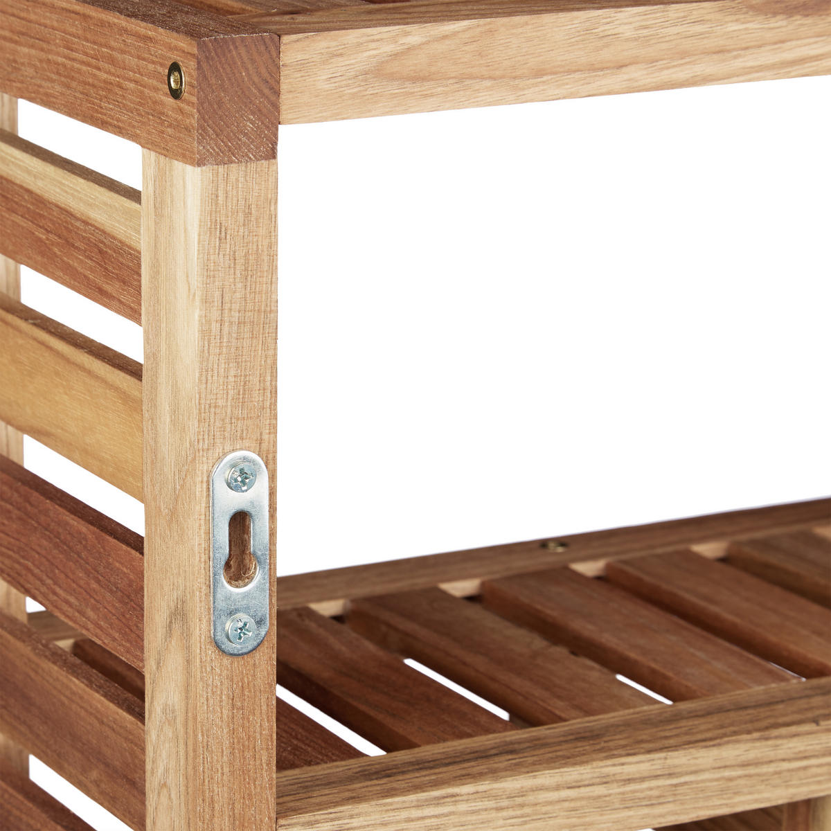 WANDREGAL - Hellbraun, Holz (50/50/15cm) - Relaxdays