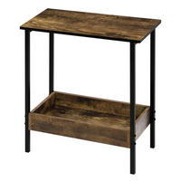COUCHTISCH mit 2 Regalen, mit Stauraum für Eck-, Wohnzimmer- und Schlafzimmer, Braun - Braun, Holzwerkstoff (50/50/25cm) - Coonoor