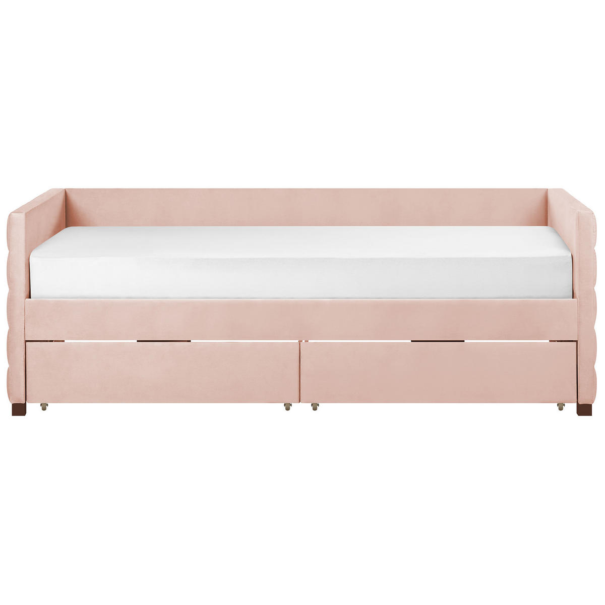 TAGESBETT 90/200cm Pastellrosa Marray - Pink, Textil (90/200cm) - Beliani