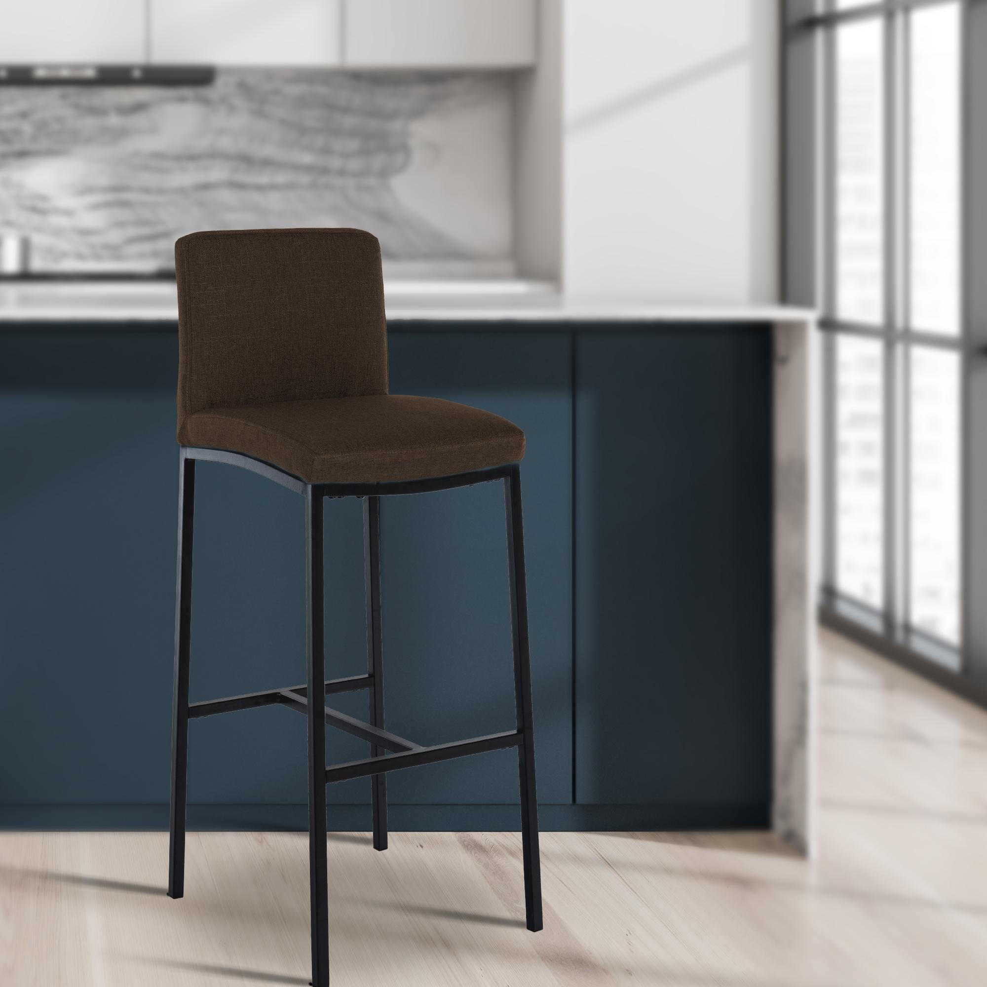 Thumbnail - CLP Barhocker, Braun, Textil, 43x109x47 cm, Esszimmer, Barmöbel, Barhocker