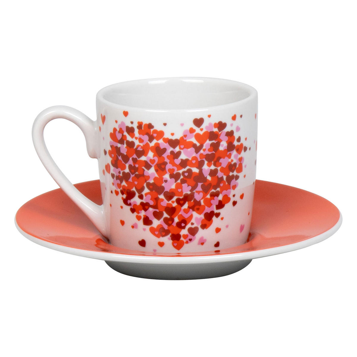 ESPRESSOTASSE Love Explodes mit Untertasse - Naturfarben, Keramik (0.09L) - Könitz