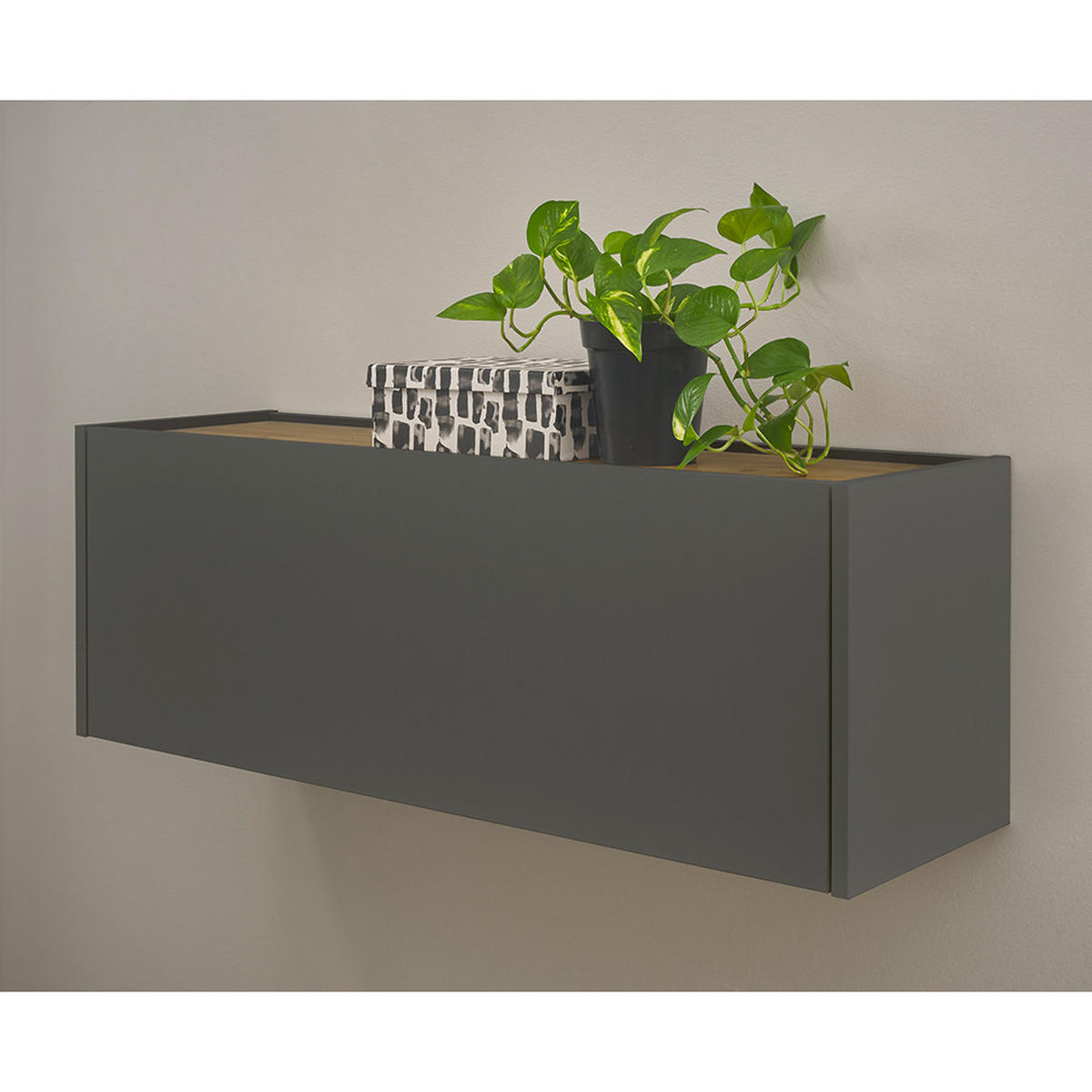 HÄNGESCHRANK Crisp-61 - Anthrazit, Holzwerkstoff (100/35/30cm) - Lomado