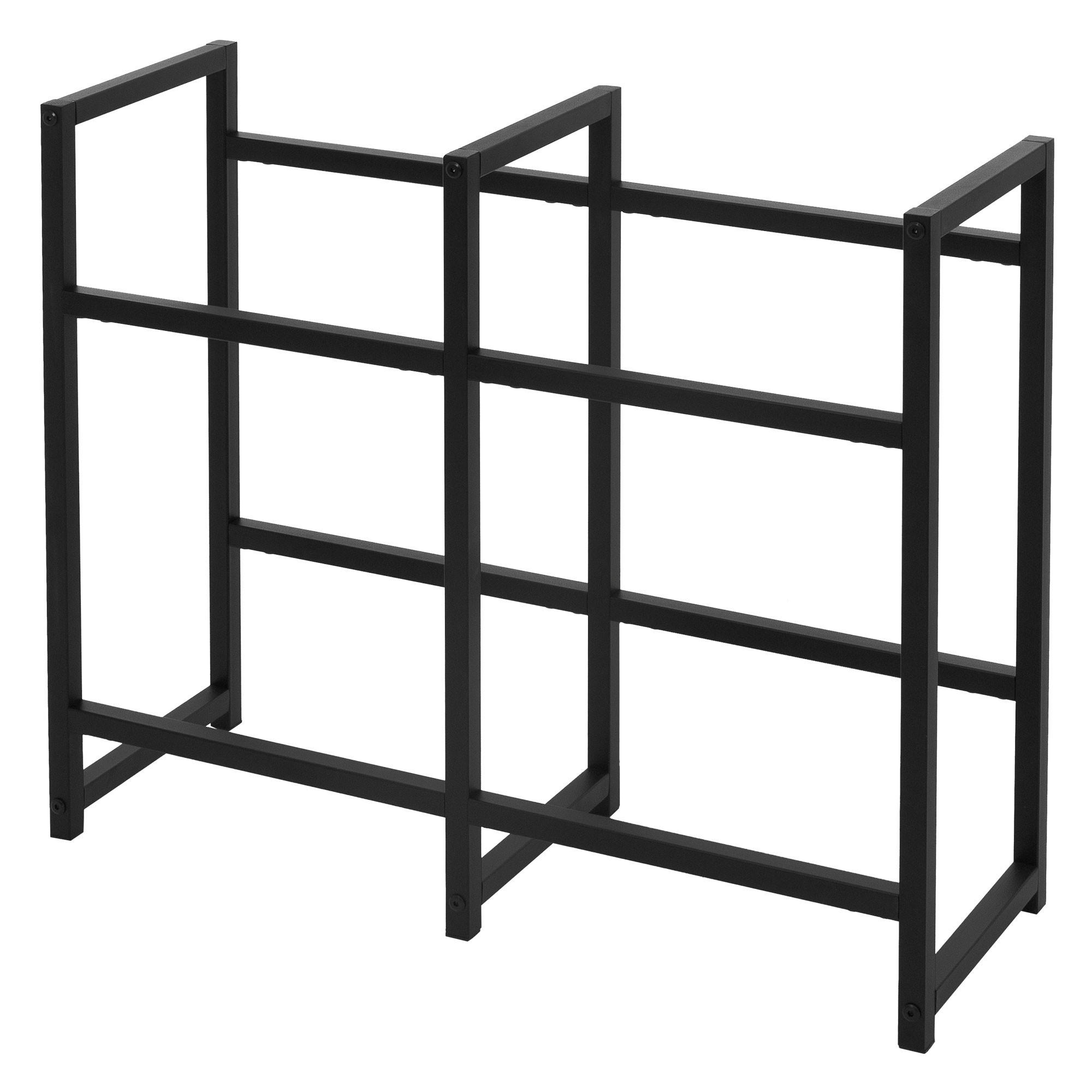 GETRÄNKEKISTENREGAL - Schwarz, Metall (31/75.5/91cm) - ML-DESIGN