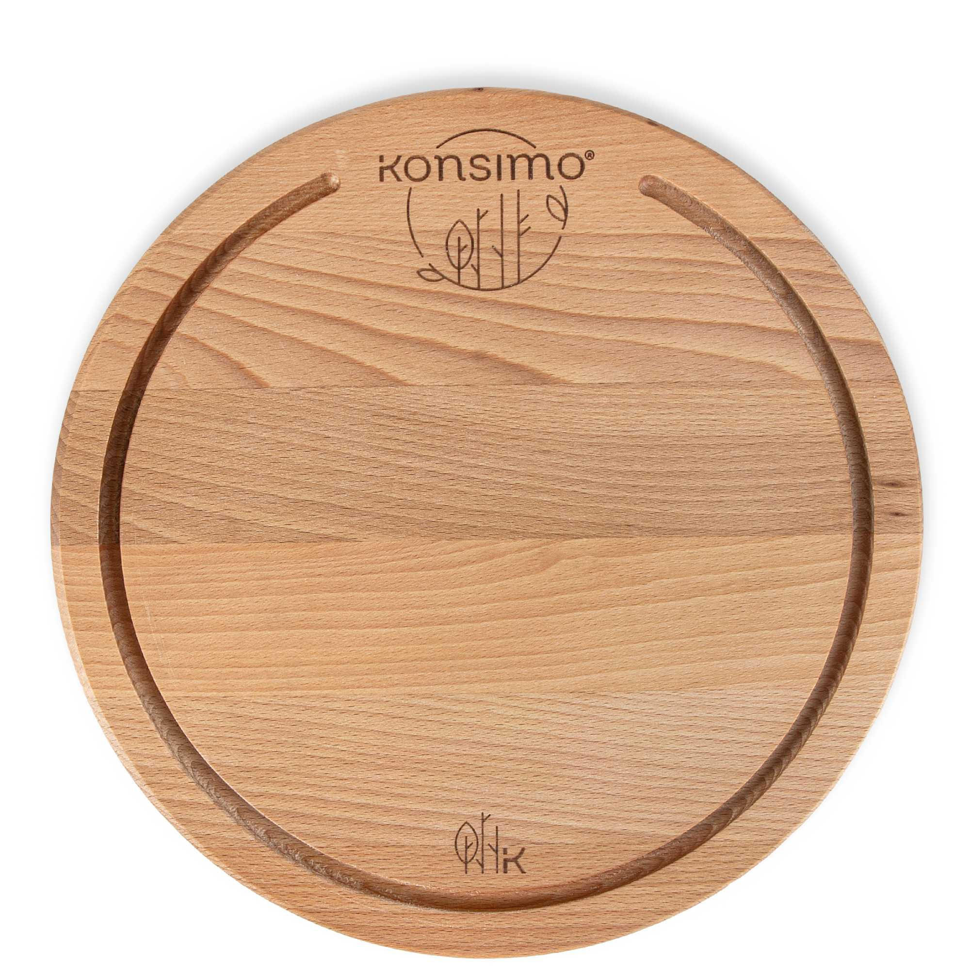 SCHNEIDEBRETT Holz Buche geölt LESTE - Buchefarben, Holz (25/25cm) - KONSIMO®