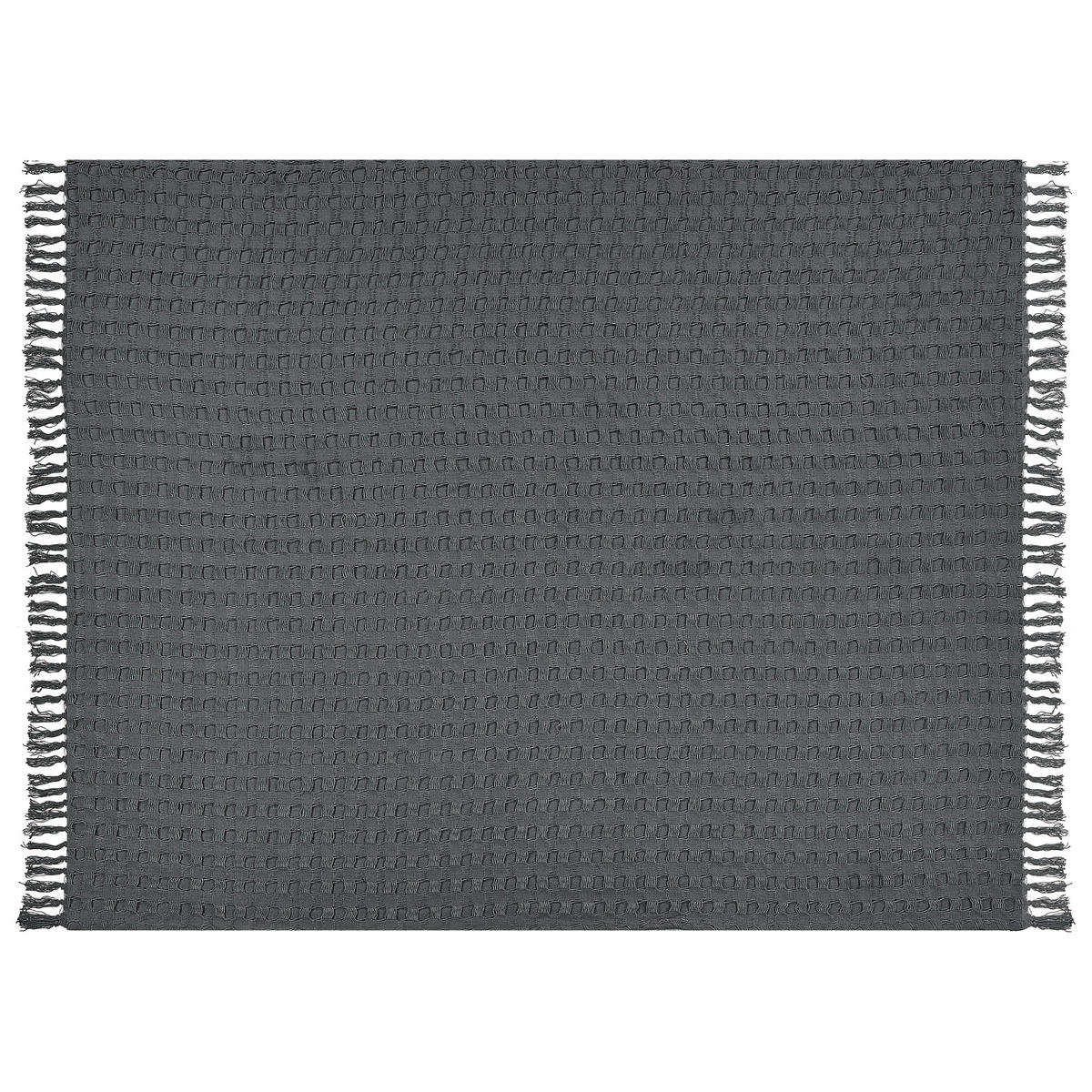 TAGESDECKE Grau 150/200 cm Bere - Schieferfarben, Textil (200/220cm) - Beliani