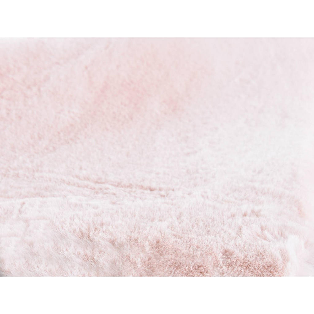 Thumbnail - Gino Falcone Kunstfellteppich, Rosa, Textil, Uni, Rund, 120x120 cm, für Fußbodenheizung geeignet, leicht zusammenrollbar...