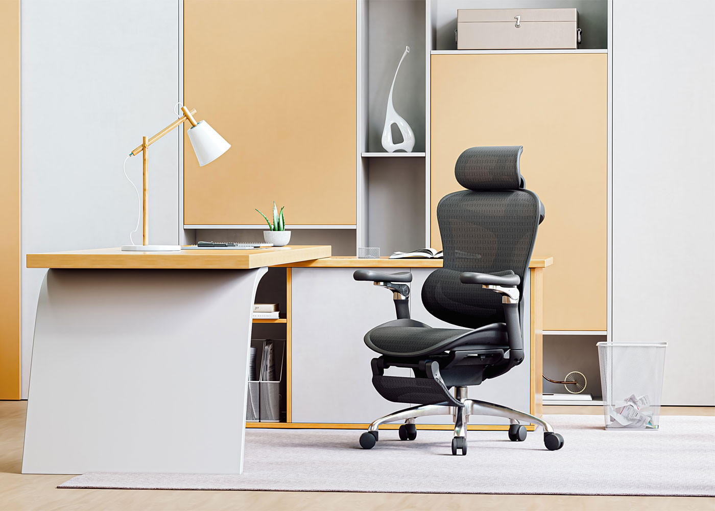 BÜROSTUHL Schwarz - Schwarz, Textil (64/128/143cm) - MCW