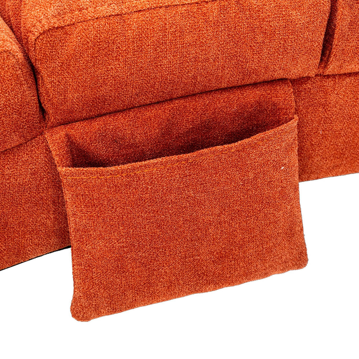 RELAXLIEGE Liegesessel,Relaxsessel,Leinenstoff,Orange - Orange, Textil (55/84/148cm) - LVHOM