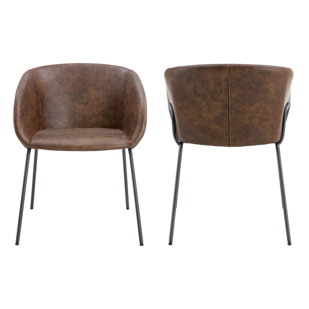 STÜHLE André Braun 2er-Set - Braun, Kunststoff (57/76/59cm) - Happy Garden