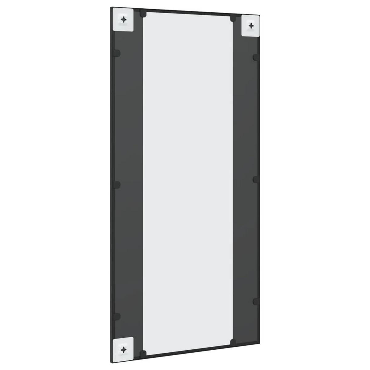 WANDSPIEGEL Schwarz 50/100 Cm Rechteckig Eisen - Schwarz, Metall (100/105/50cm) - vidaXL