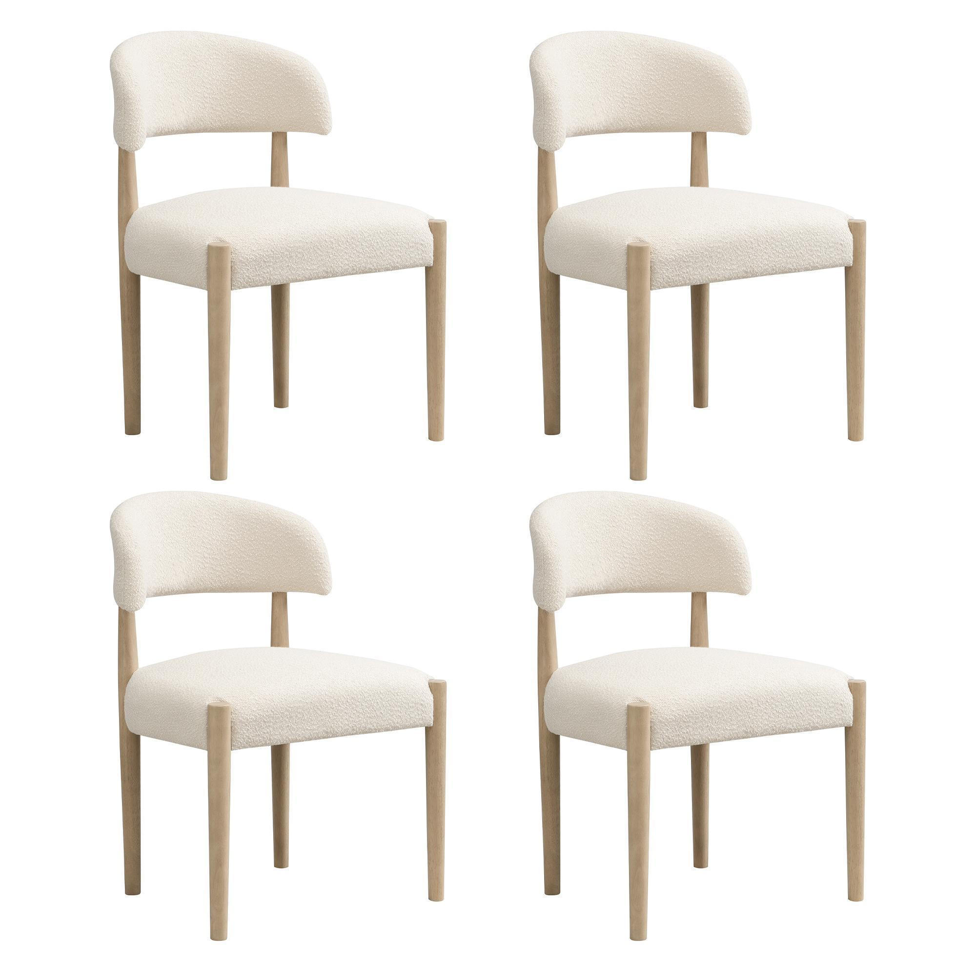 ESSZIMMERSTUHL 4 Stück in moderner Stil - Naturfarben, Holz/Textil (58/78/58cm) - KOMHTOM