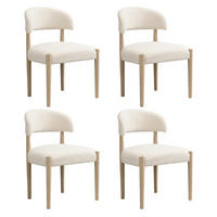 ESSZIMMERSTUHL 4 Stück in moderner Stil - Naturfarben, Holz/Textil (58/78/58cm) - KOMHTOM