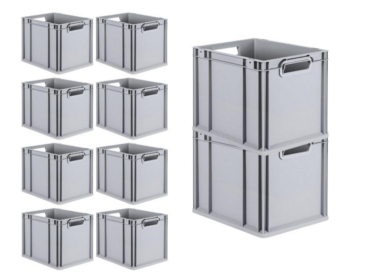 EUROBOX Nextgen Economy Griffe Offen 32x30x40cm 30 Liter - Grau, Kunststoff (30/32/40cm) - PROREGAL