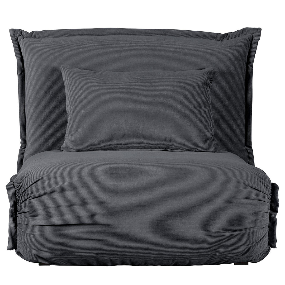 SCHLAFSESSEL - Anthrazit, Textil/Metall (100/73/85cm) - home24