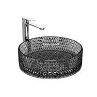 WASCHBECKEN Glas Schwarz Rund 36/ 36/ 11,2 cm - Schwarz, Glas (36/11.2/36cm) - EMKE