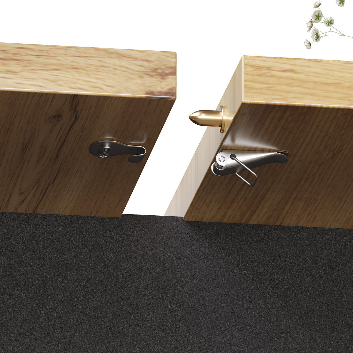 ESSTISCH 110-140/80/75 cm Schwarz, Natur aus MDF mit Ausziehfunktion - Schwarz, Holzwerkstoff (140/80/75cm) - OKMYHOME