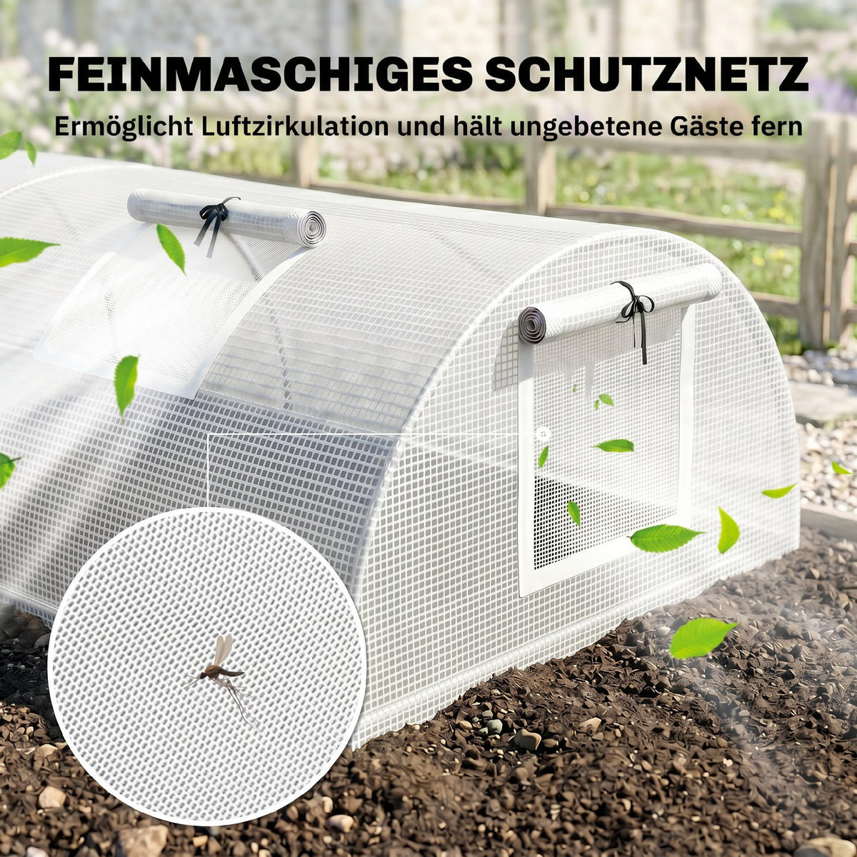 GEWÄCHSHAUS, 200L x 80B x 45H cm - Weiß, Metall (80/45/200cm) - Outsunny
