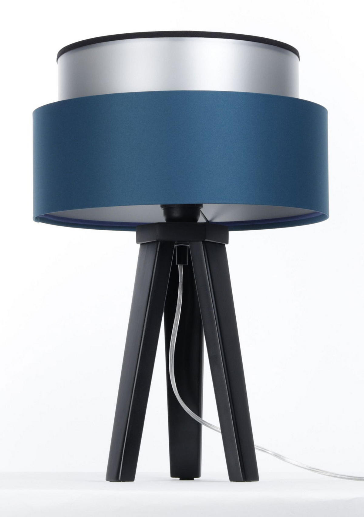 TISCHLAMPE Blau 30/45 cm - Silberfarben, Kunststoff (30/0.7/45cm) - ONZENO