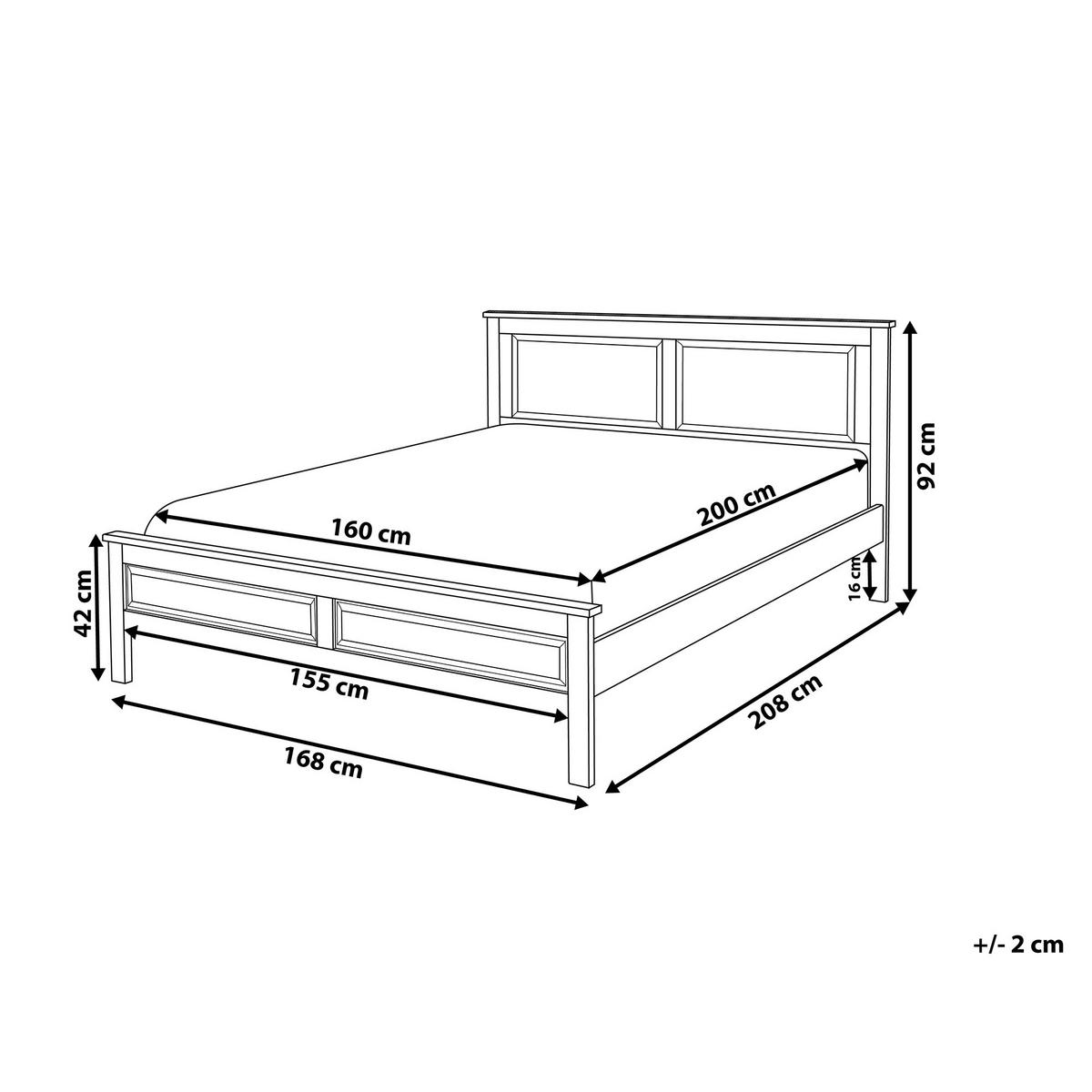 HOLZBETT 160/200cm Dunkelblau Olivet - Dunkelblau, Holz (160/200cm) - Beliani