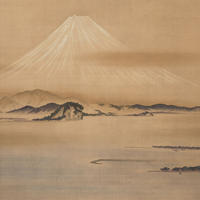 FOTOTAPETE Seeblick 424 x 280 cm - Braun, Papier (424/280cm) - Sanders & Sanders