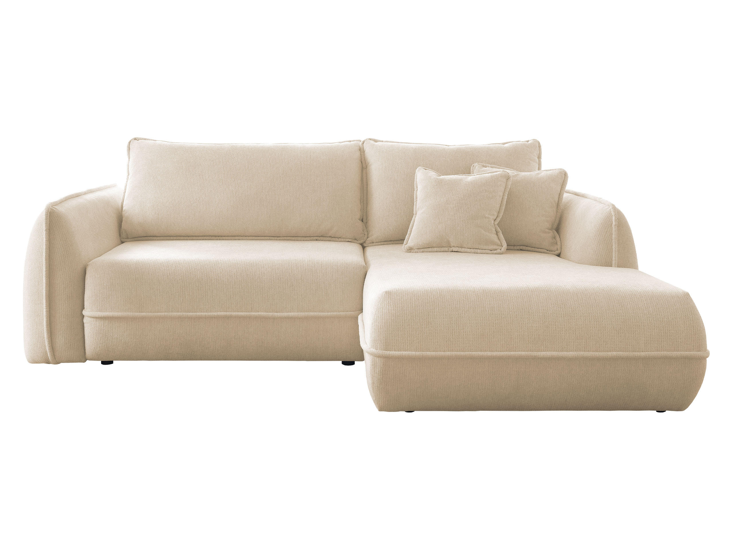 ECKSOFA Moho, Seite: Rechts - Beige/Schwarz, Holz/Kunststoff (254/162cm) - MIRJAN24