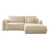 ECKSOFA Moho, Seite: Rechts - Beige/Schwarz, Holz/Kunststoff (254/162cm) - MIRJAN24