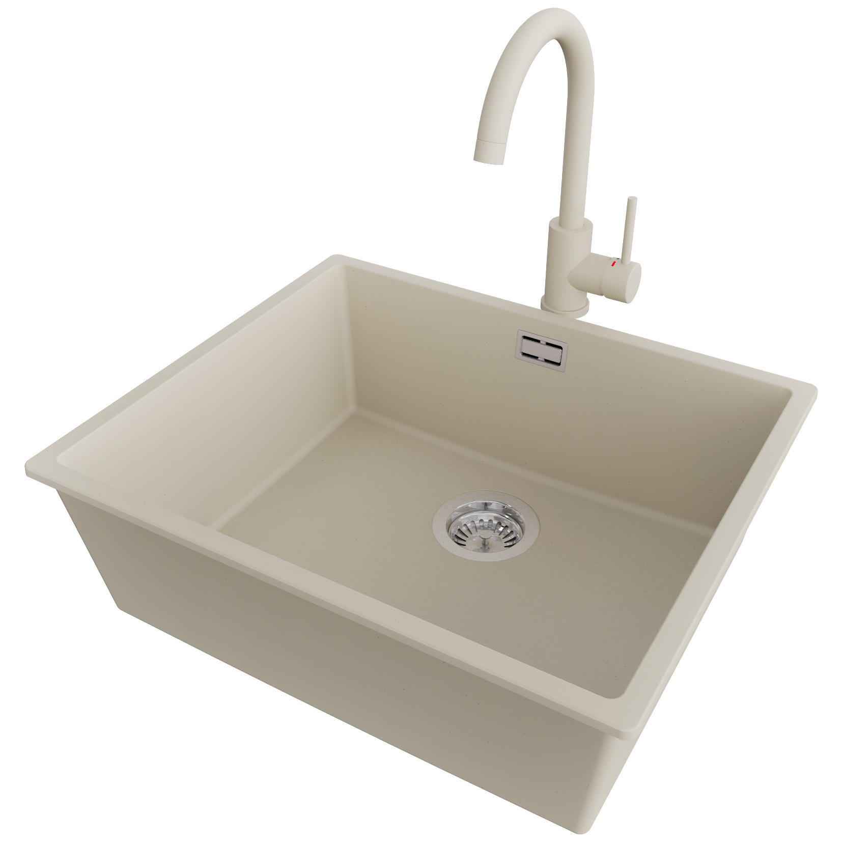 Primagran Unterbauspüle Beige, Chrom, Beige 56x20x47 cm