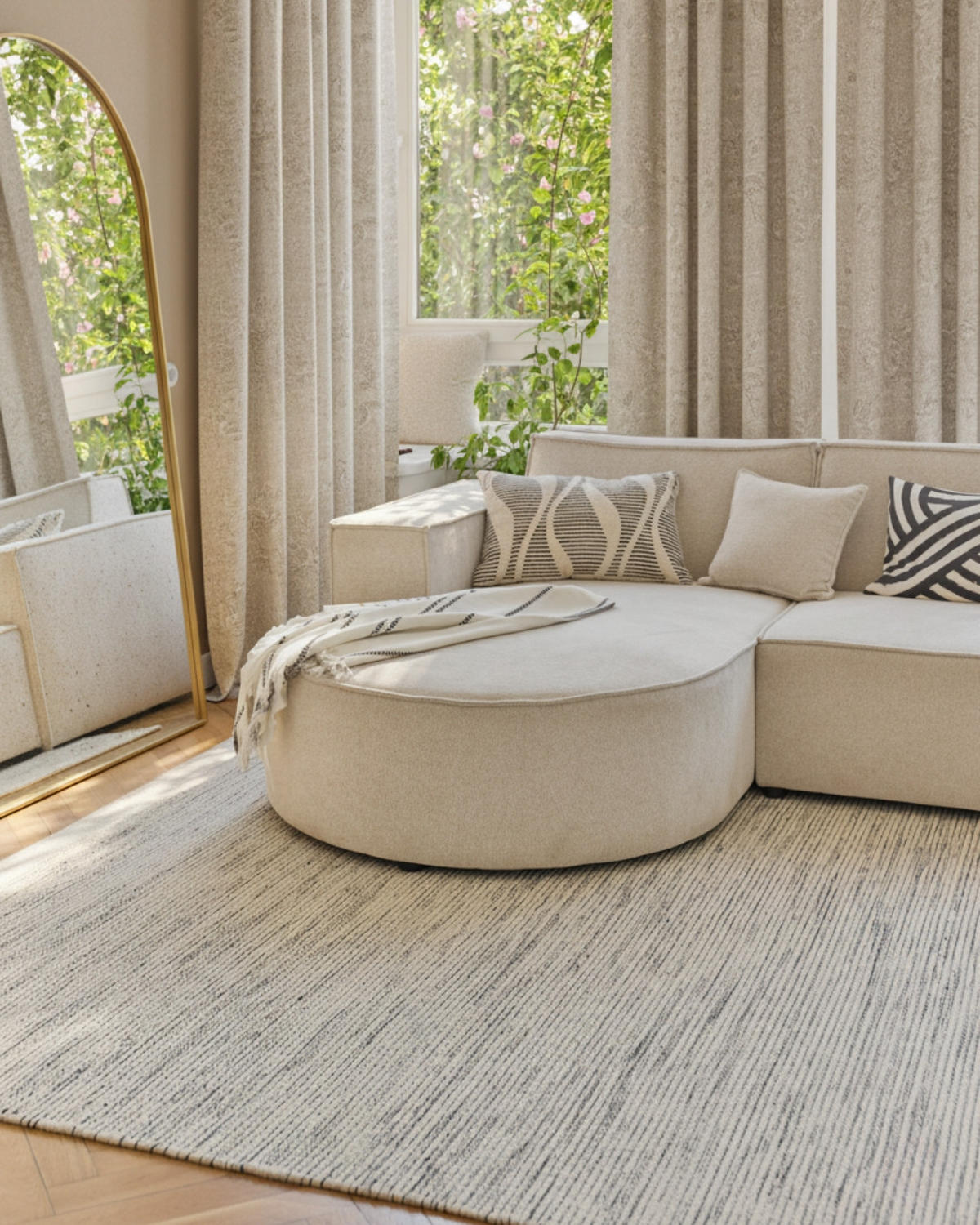 TEPPICH LONI Beige 70/140 cm - Beige, Textil (70/140cm) - Tapiso