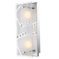 LED WANDLEUCHTE MIGO Chrom Silber - Silberfarben, Glas (12/9/30cm)