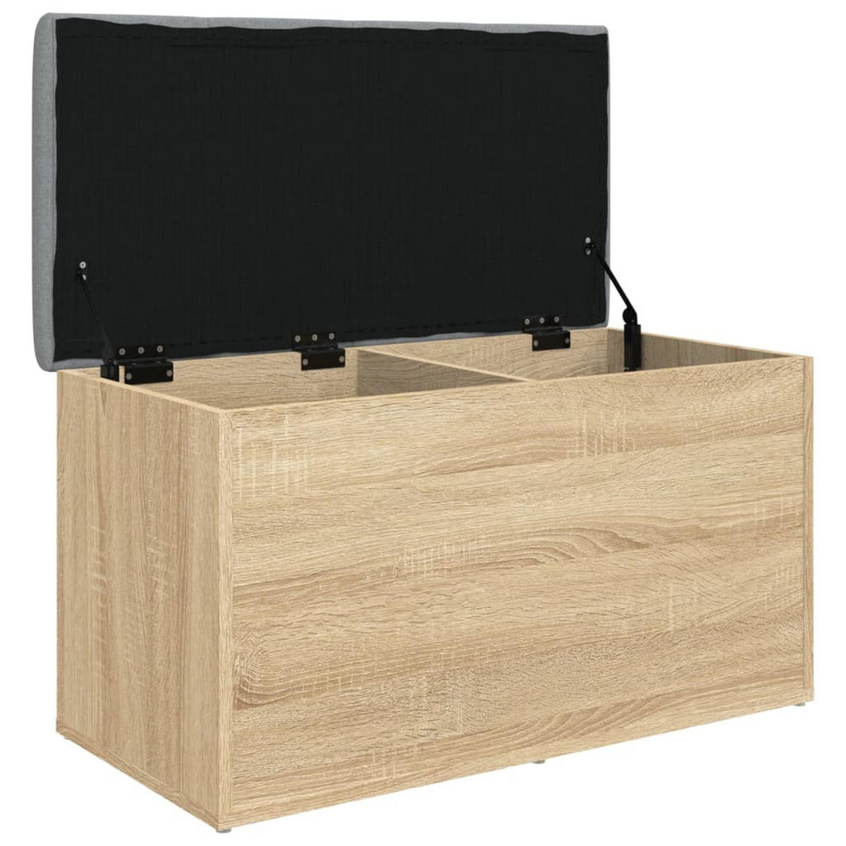 SITZBANK Jona mit Stauraum Sonoma-Eiche 82x42x45 cm - Sonoma Eiche, Holz (82/45/42cm) - DELUKE