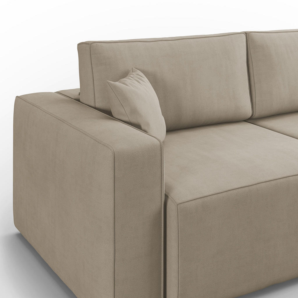 Thumbnail - Divani.store Linearsofa, Beige, Textil, 215x86x99 cm, Wohnzimmer, Sofas & Couches, Sofas