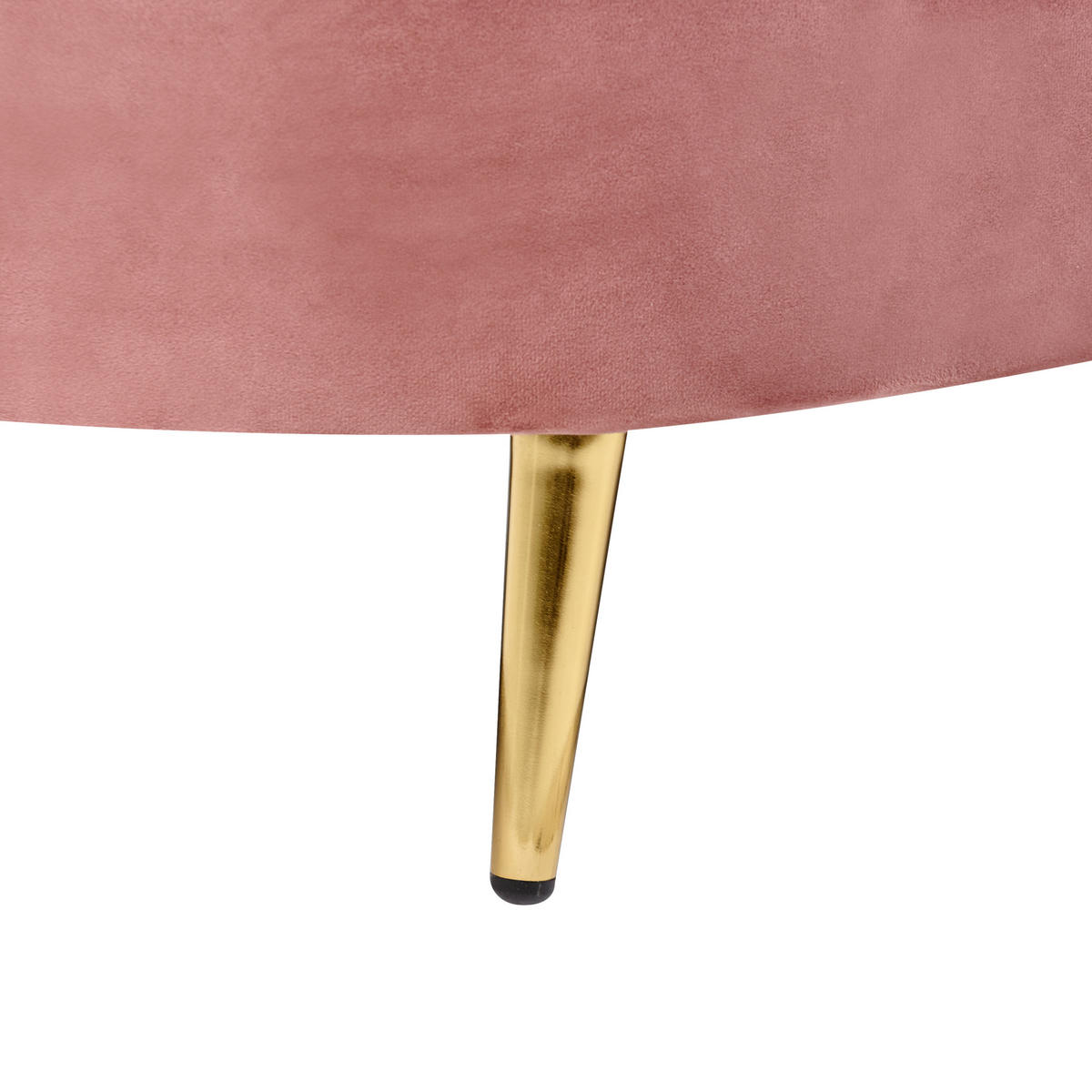 3-SITZER-SOFA Samtstoff Pastellrosa Savar - Rosa, Textil (183/69/84cm) - Beliani