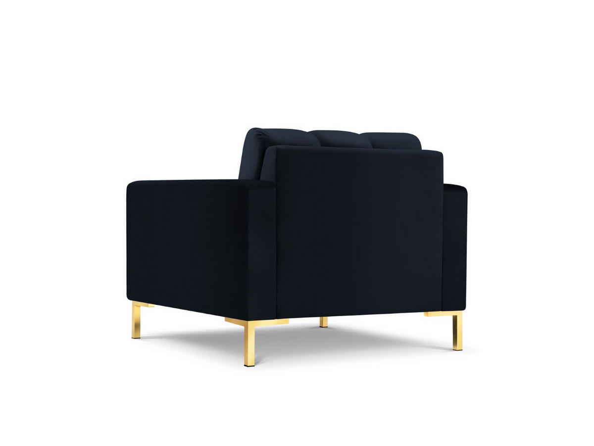 SESSEL Mamaia aus Samt dunkelblau - Dunkelblau, Textil (92/75/87cm) - Micadoni