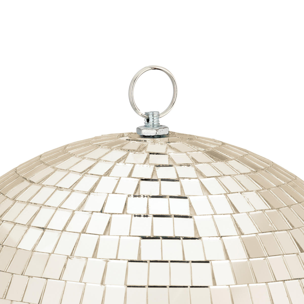 DISCOKUGEL - Beige, Glas/Textil (25/25/25cm) - Relaxdays