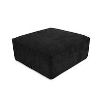 POUF Chenille Stoff Schwarz - Schwarz, Holzwerkstoff/Kunststoff (87/46/87cm) - Makamii