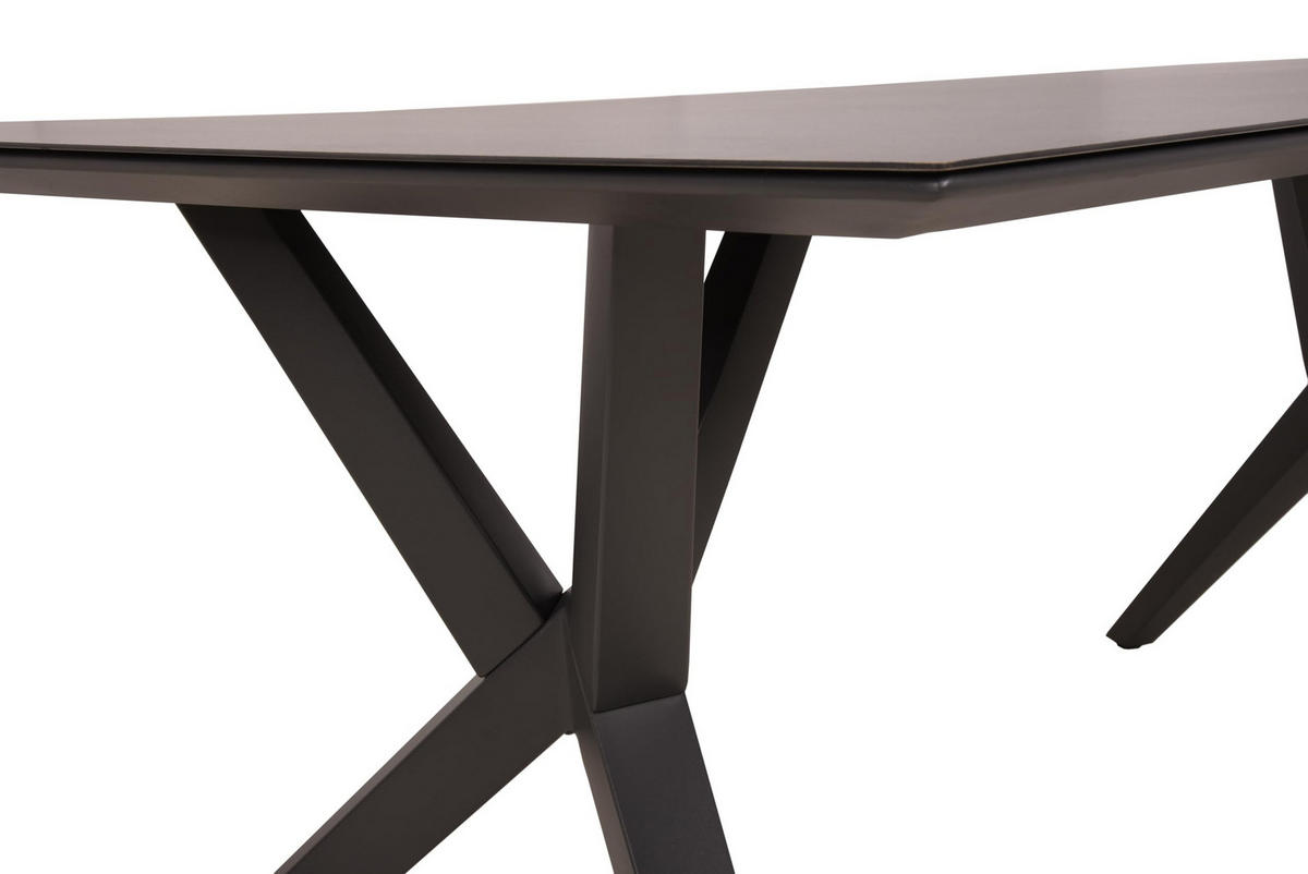 GARTENTISCH Loren Terrassentisch - Grau, Holz (180/90/74.5cm) - DELUKE