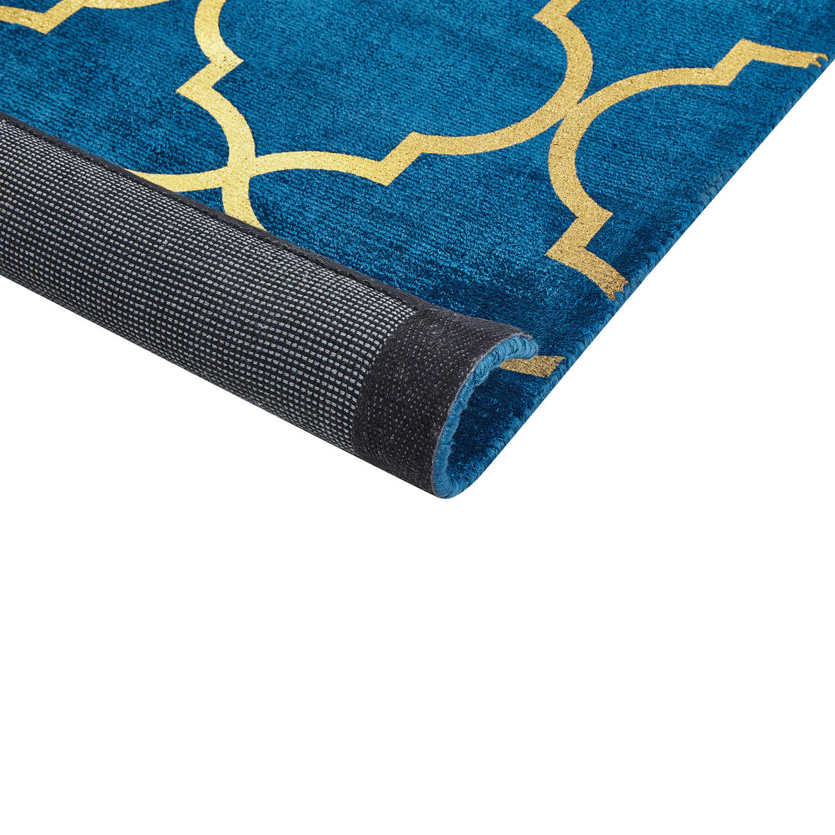 KURZFLOR-TEPPICH Yelki 200/140 cm - Blau, Naturmaterialien (140/200cm) - Beliani